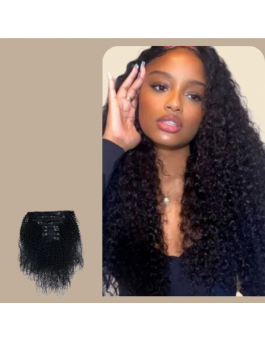 Kit di extension a clip Afro Curly Black 120g à prix réduit toute l'année