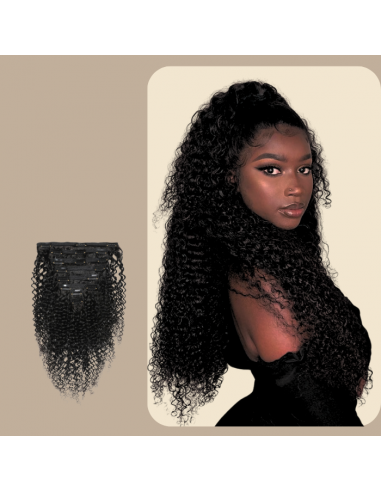 Kit di extension a clip Kinky Curly Black da 120 g de France