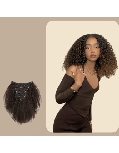 Kit di extension a clip Afro Curly Chocolate 120 g livraison gratuite