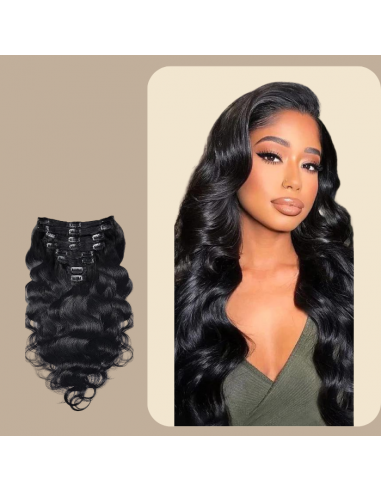 Kit di prolunghe a clip Body Wave Black 120g Dans la société mordern