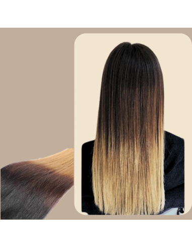 Dritto Ombre Brown Chocolate Blonde Mono Clip-In Extension Maxi Volume Band ou a consommer sur place