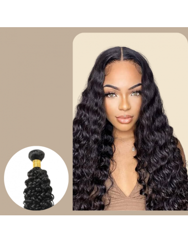 Tissage Cheveux Vierge Capelli Umani Onda d'Acqua 7A Brun Foncé 1B 100 Gr Vous souhaitez 