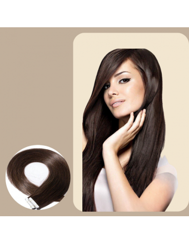 Dark Chocolate Straight Adhesive Extensions / Tapes ou a consommer sur place