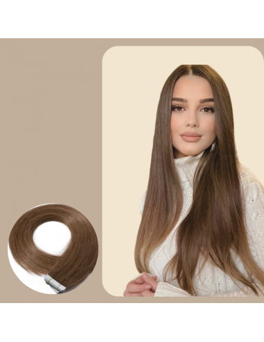 Light Brown Straight Adhesive Extensions / Tapes l'évolution des habitudes 