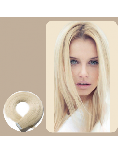 Straight Adhesive Extensions / Platinum Blonde tapes Les êtres humains sont 