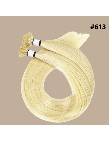 100 Keratin Extensions Rett Premium Med Flat Topp 613 solde