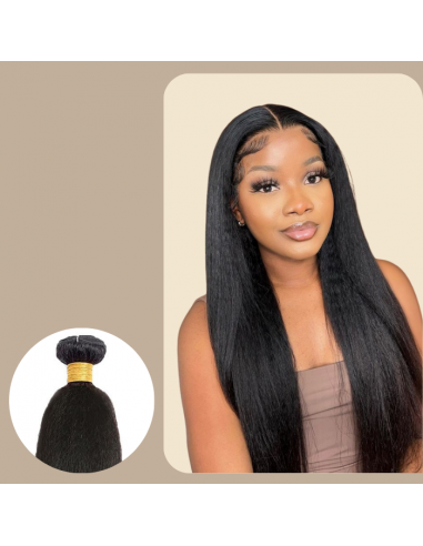 Vävning Virgin Human Hair Yaki Straight 7A Mörkbrun 1B 100 Gr la chaussure